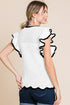 Crochet Eyelet Flounce Tank Top